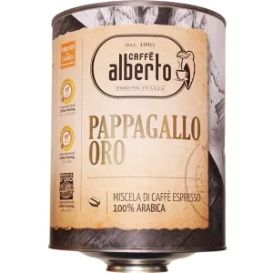 Alberto Caffe Espresso Κόκκους Βαρελάκι Miscela Pappagallo Oro 100% Arabica 2000gr